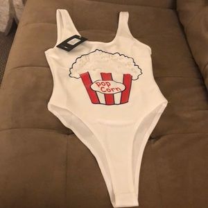 Cute white body suit